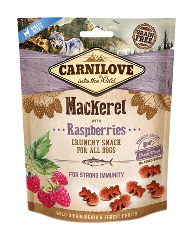 Carnilove Knusprige Snack-Makrele / Himbeere