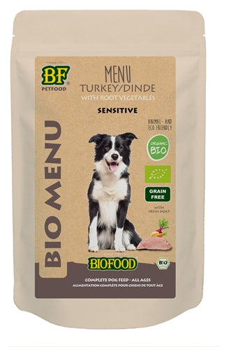 Bf Petfood Bio-Hundefutter Truthahn-Menü-Beutel